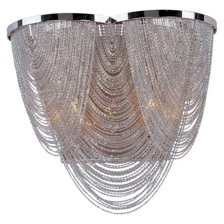 Maxim Two Light Polished Nickel Wall Light 21469NKPN